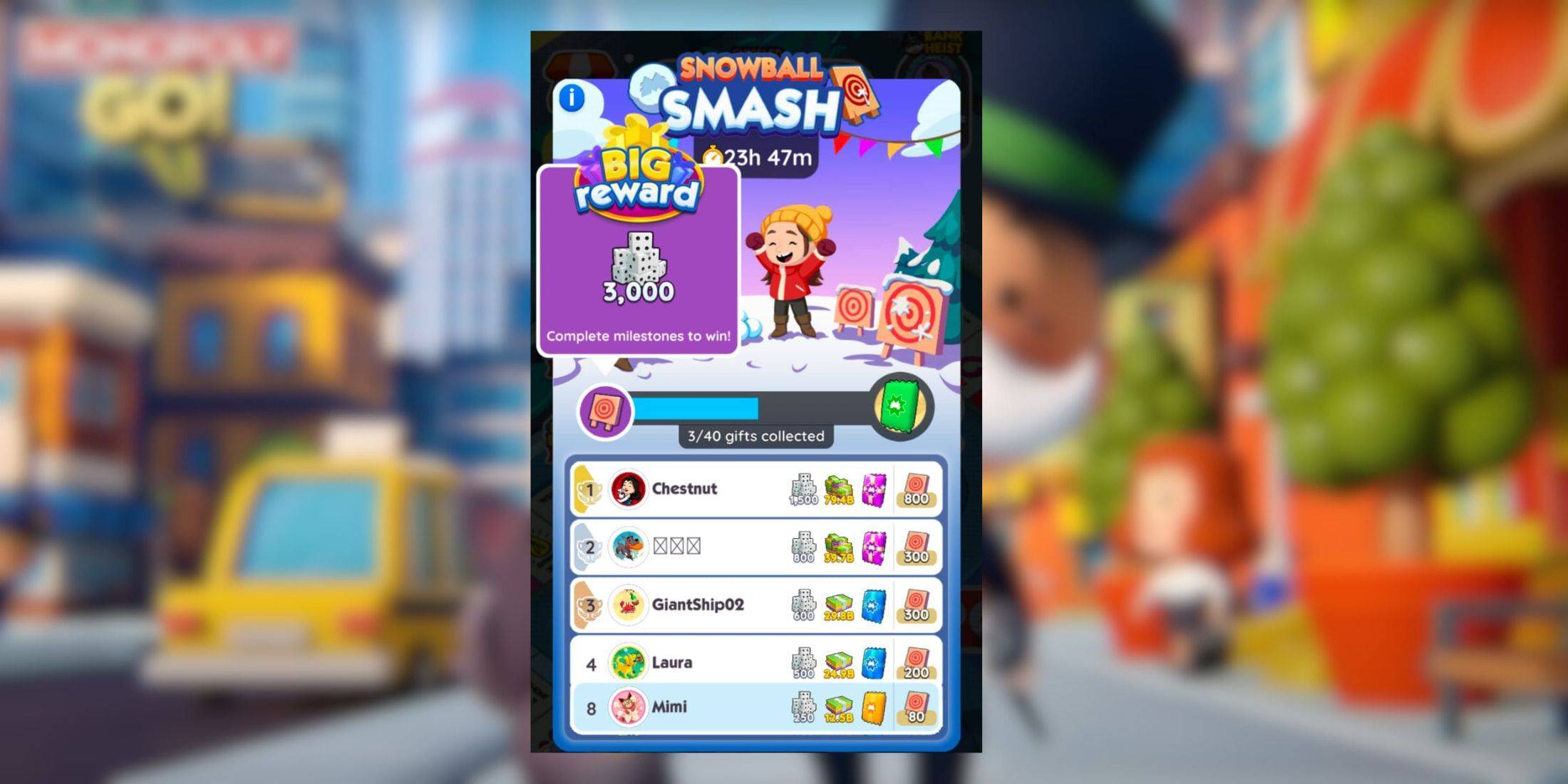 Monopoly GO: Mở khóa các giải thưởng lễ hội với Snowball Smash