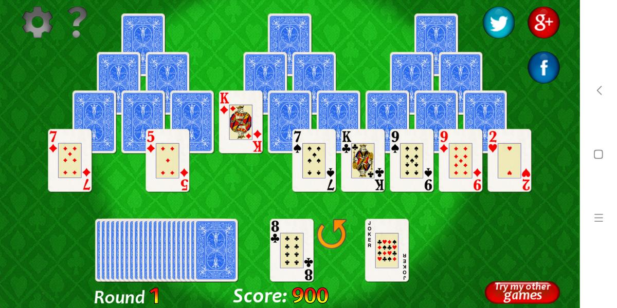 Vegas Solitaire TriPeaks ဖန်သားပြင်ဓာတ်ပုံ 2