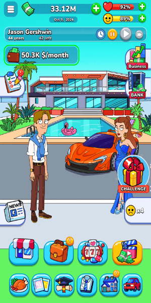 Mr.Billion: Idle Rich Tycoon स्क्रीनशॉट 1