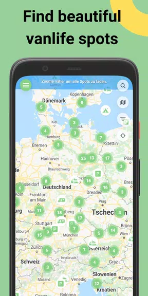 Camping App: StayFree Vanlife Schermafbeelding 1