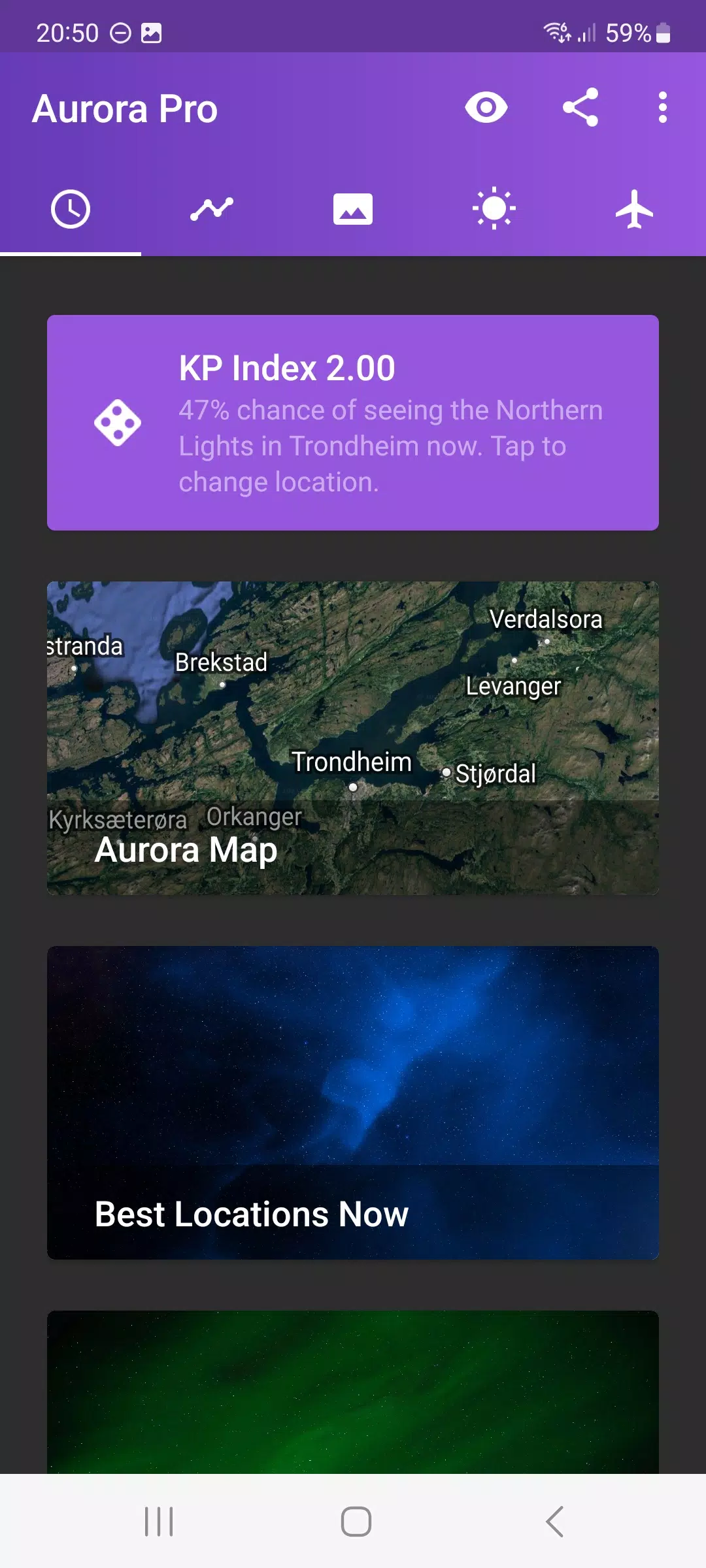 My Aurora Forecast Captura de pantalla 0