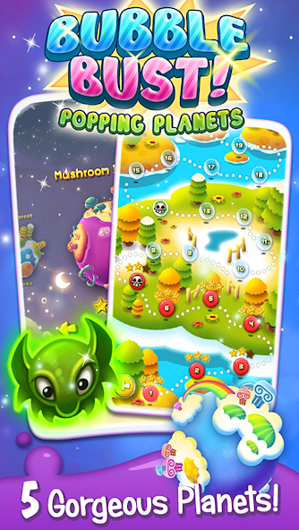 Bubble Bust! - Popping Planets Mod Ảnh chụp màn hình 2