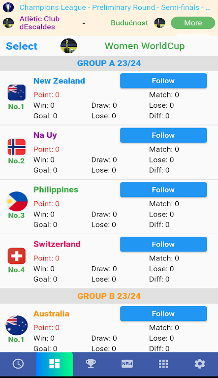 Female Cup Matches スクリーンショット 1