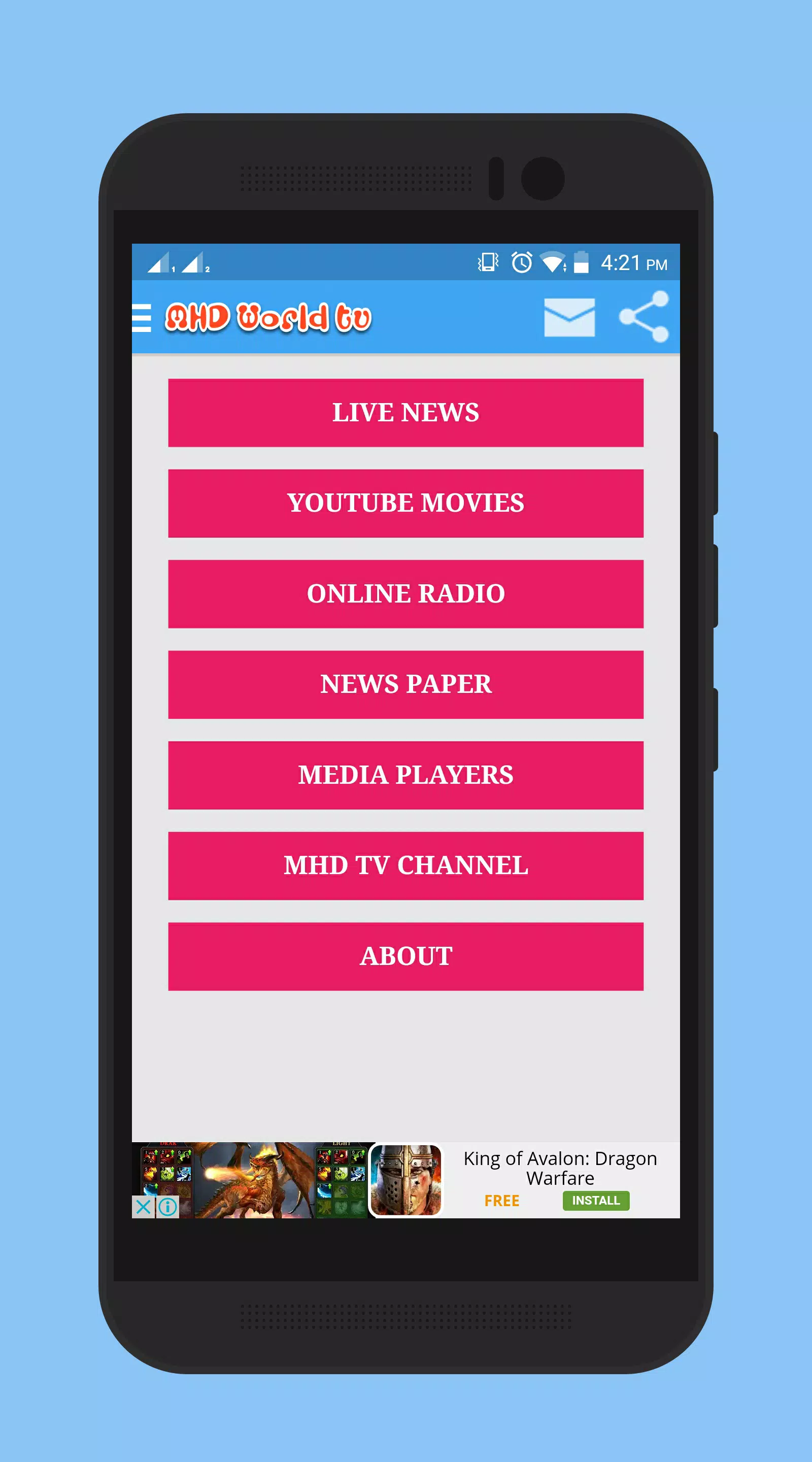 Mhd world tv स्क्रीनशॉट 2