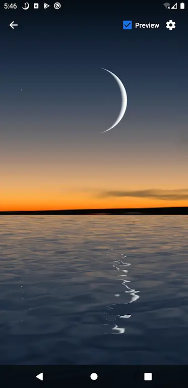 Moon Over Water Live Wallpaper Zrzut ekranu 0