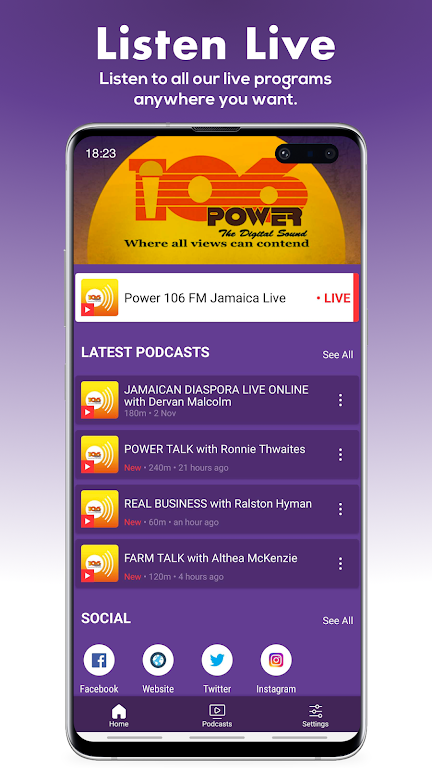 Power 106 FM Jamaica Ekran Görüntüsü 0