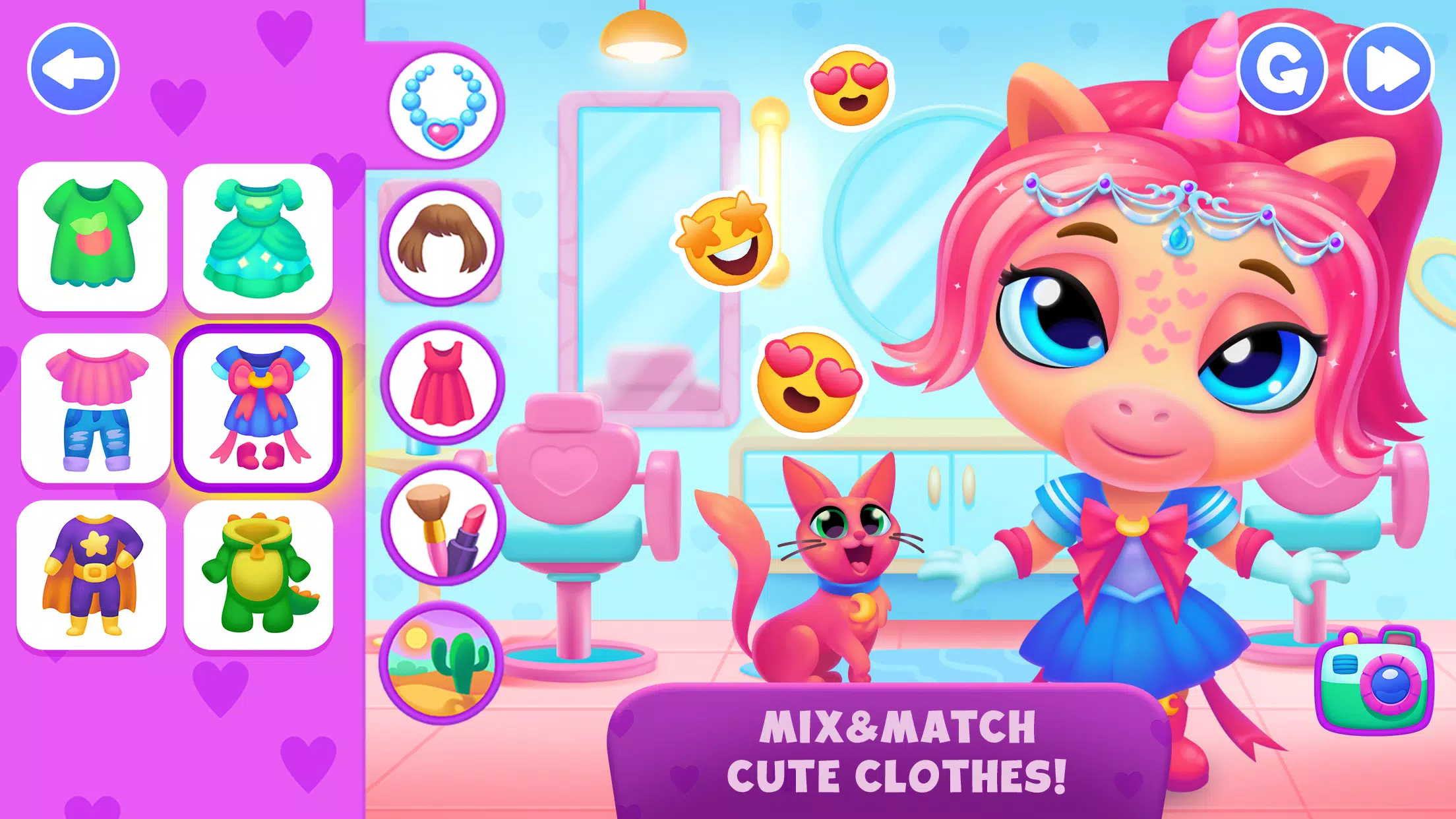 Unicorn Dress up games kids Screenshot 2