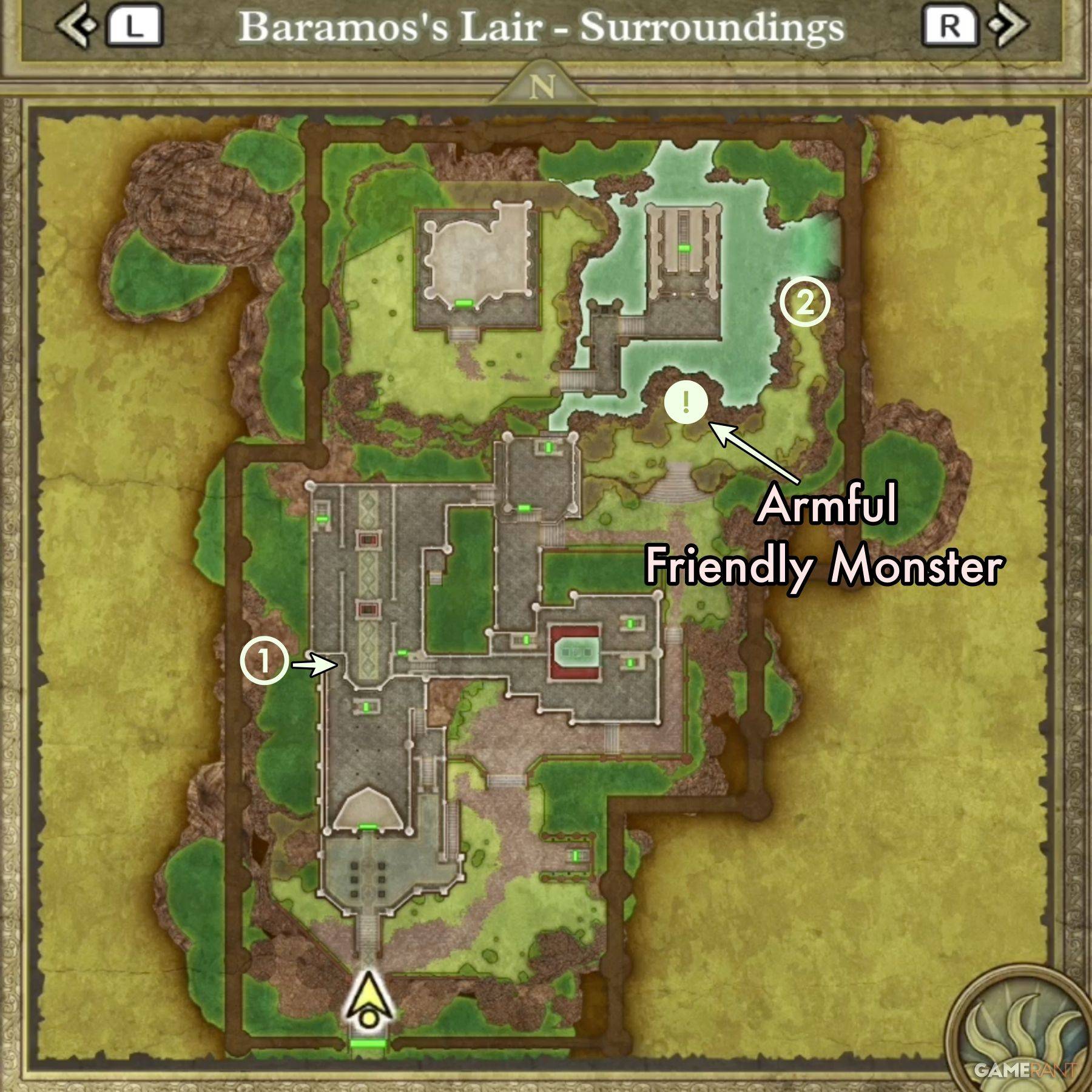 Image: Map highlighting Surroundings treasure