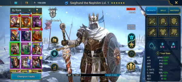 RAID Shadow Legends: Kedudukan Tingkat Juara Mitos