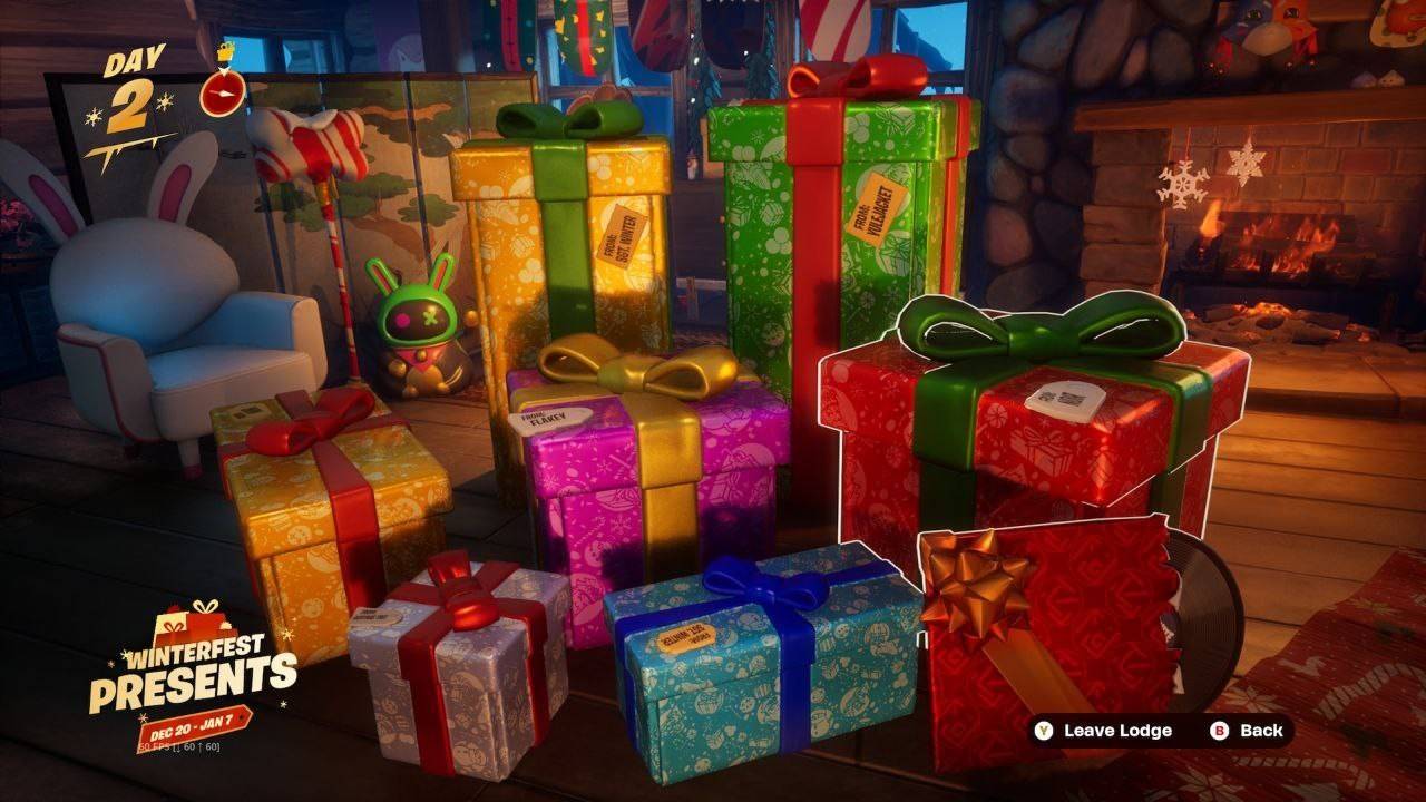 Fortnite Winterfest Left Pile Gifts