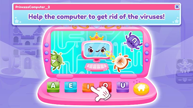 Princess Computer 2 Girl Games ဖန်သားပြင်ဓာတ်ပုံ 1