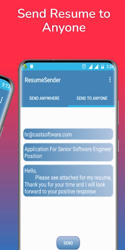 Resume Sender - CV Send Resume ภาพหน้าจอ 1