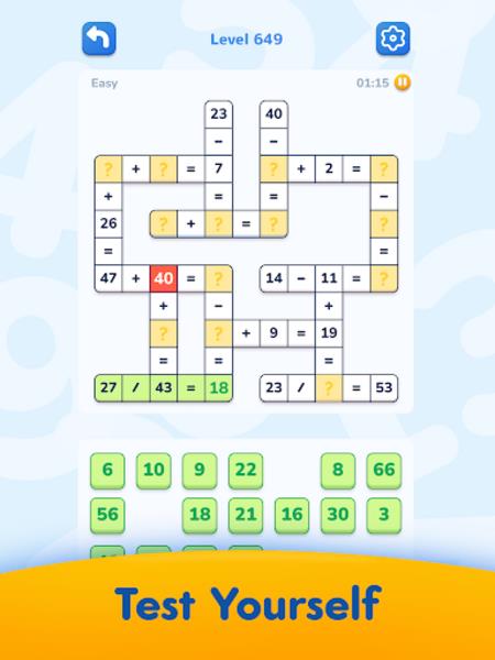 Math Crossword ภาพหน้าจอ 2