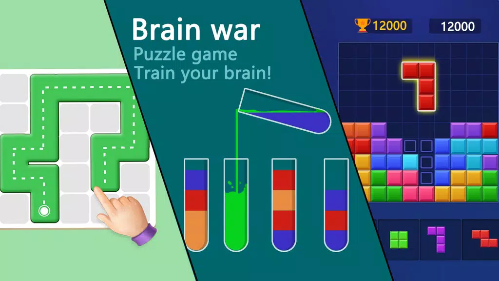 Brain war - puzzle game Capture d'écran 0