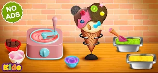 Ice Cream Making Game For Kids Ekran Görüntüsü 0