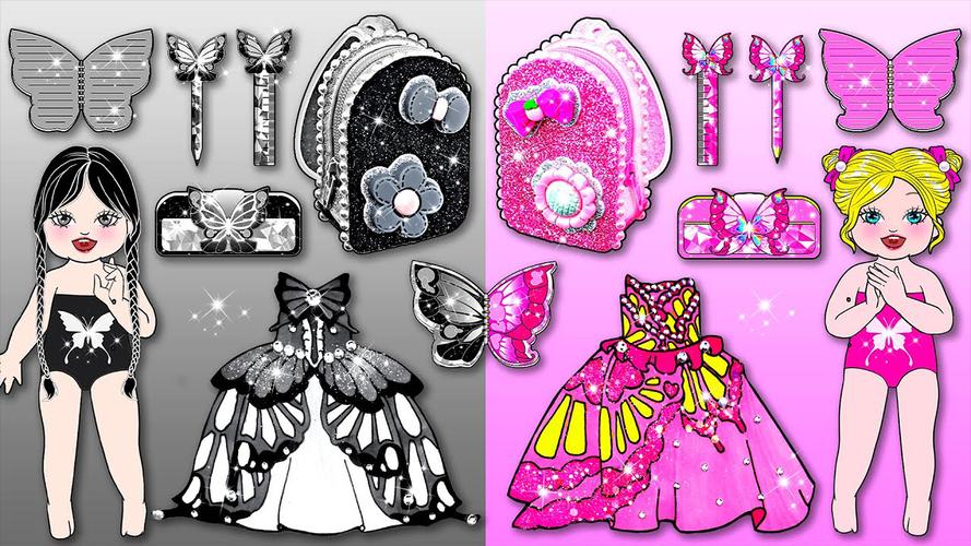 Paper Dolls Diary DIY Dress Up Captura de pantalla 3