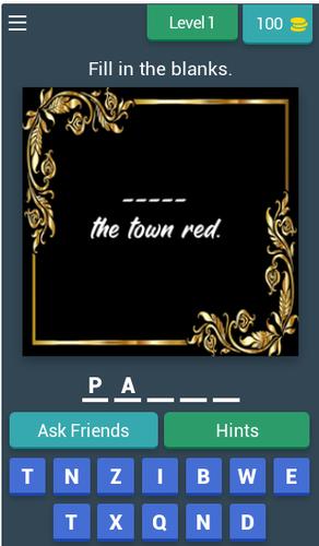 Fill in the Blank Word Quiz Schermafbeelding 0
