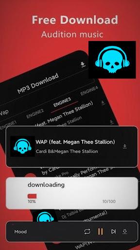Mp3Skulls Mp3 Music Downloader ဖန်သားပြင်ဓာတ်ပုံ 1