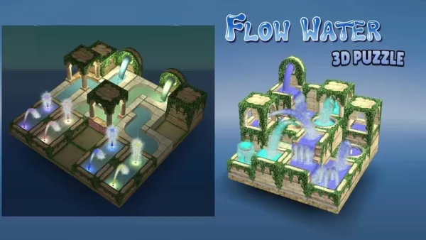 Câu đố 3D mới: xoay, kết nối, nước chảy