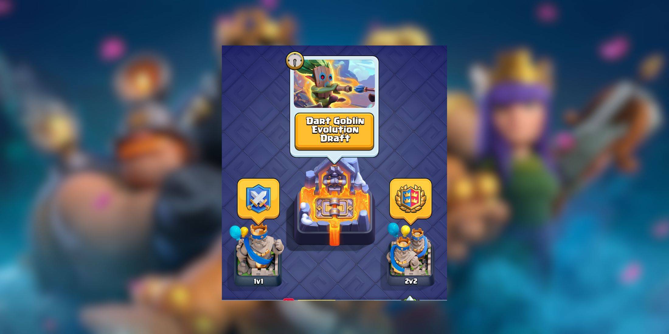 Entwurf von Dart Goblin Evolution für Clash Royale