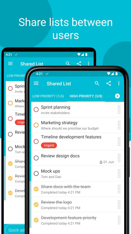 Tasks: to do list & planner Скриншот 1