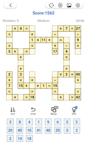 Schermata Math Number: Cross Math Puzzle 2