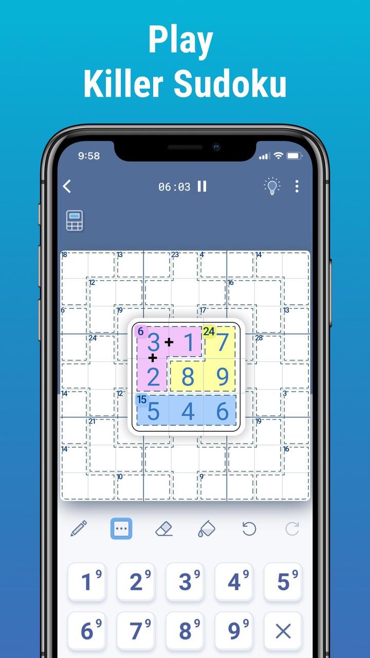 Killer Sudoku by Logic Wiz Schermafbeelding 1