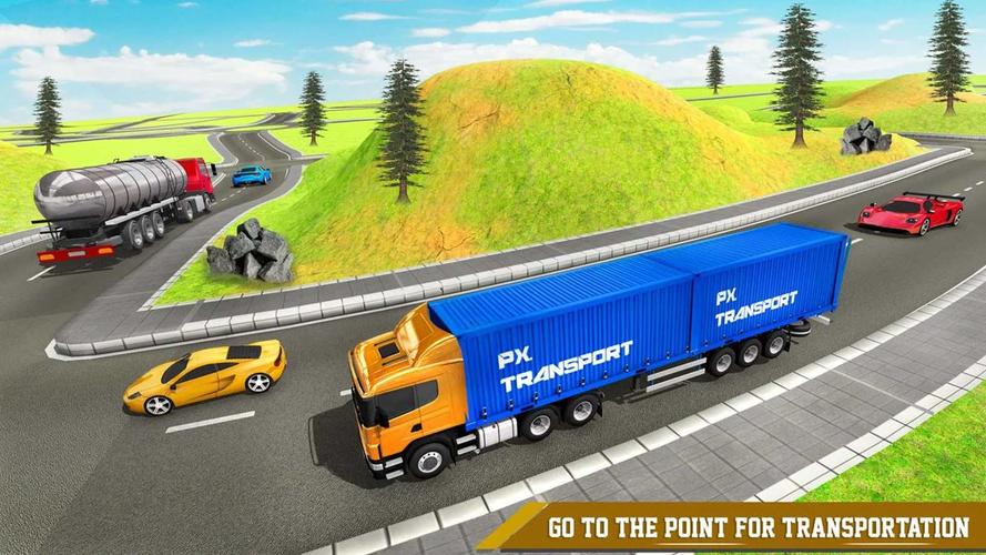 Cargo Transport Truck Driving Captura de tela 1