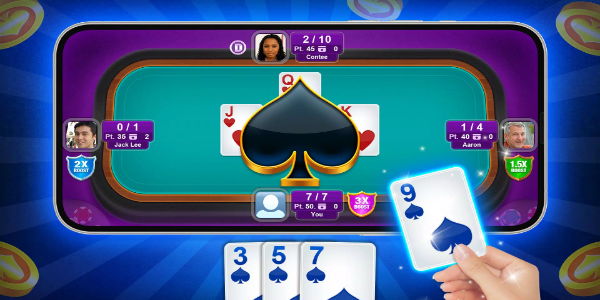 Spades - Offline Fun Card Game स्क्रीनशॉट 2
