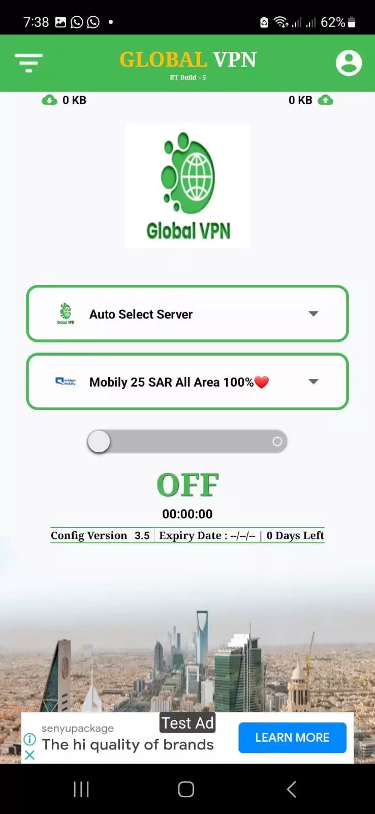 Schermata Global VPN 1