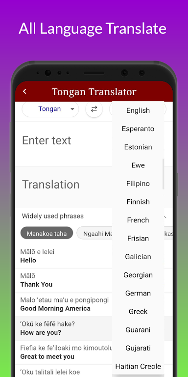 Schermata Tongan Translator 1