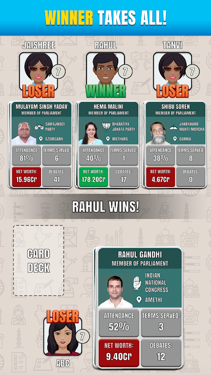 Rajneeti - Trump Card Game ဖန်သားပြင်ဓာတ်ပုံ 2