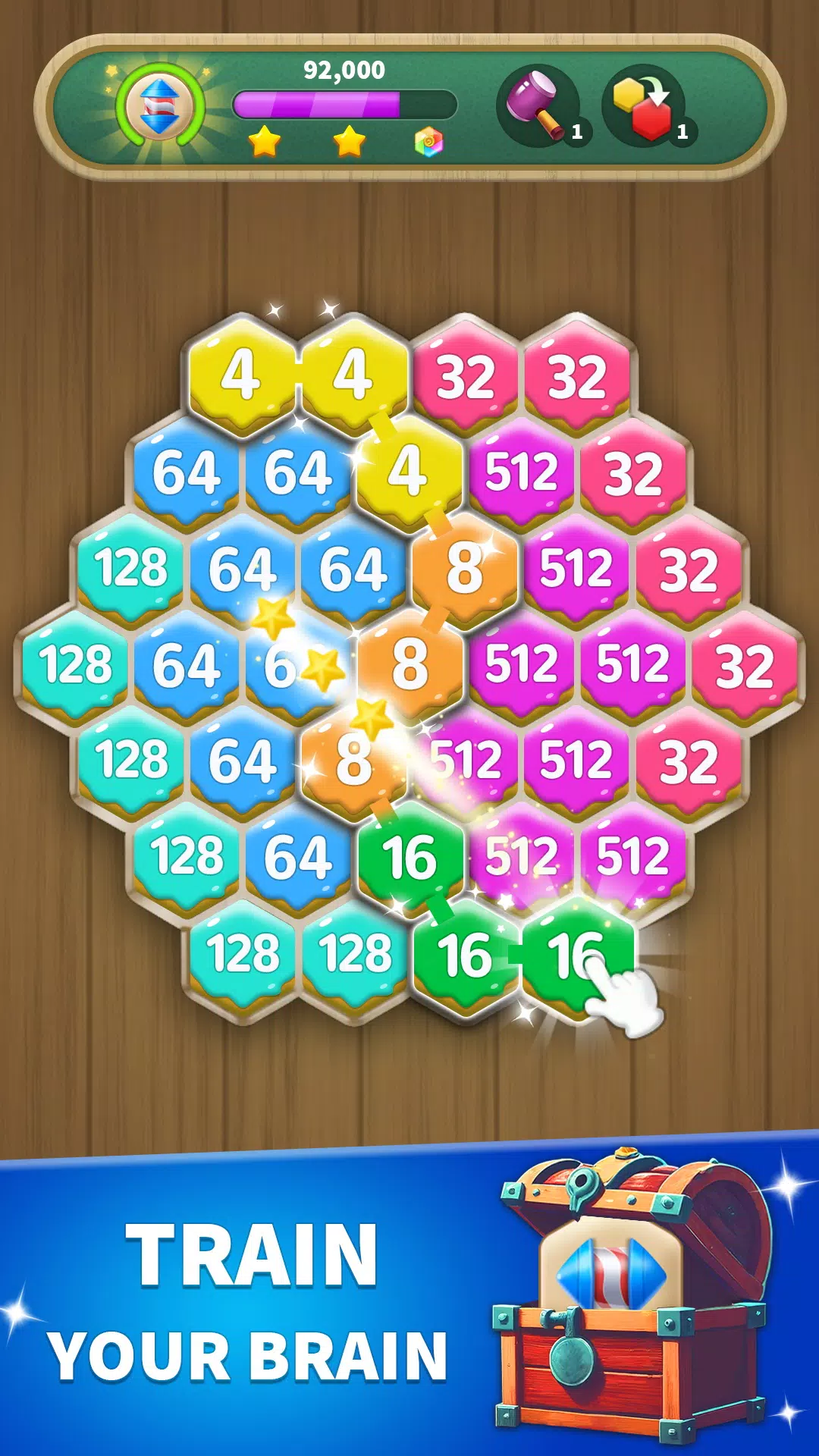 Hexa Connect: 2048 Puzzle Ekran Görüntüsü 1