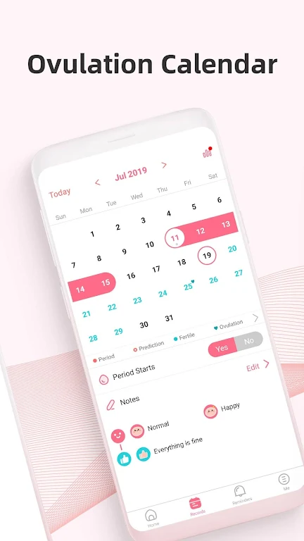 PinkBird Period Tracker Ekran Görüntüsü 1