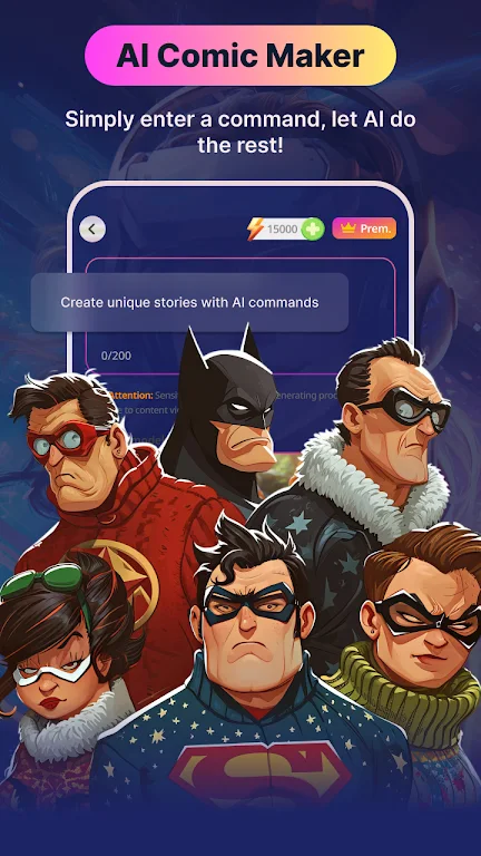 Comickey - AI Comic Maker ဖန်သားပြင်ဓာတ်ပုံ 0
