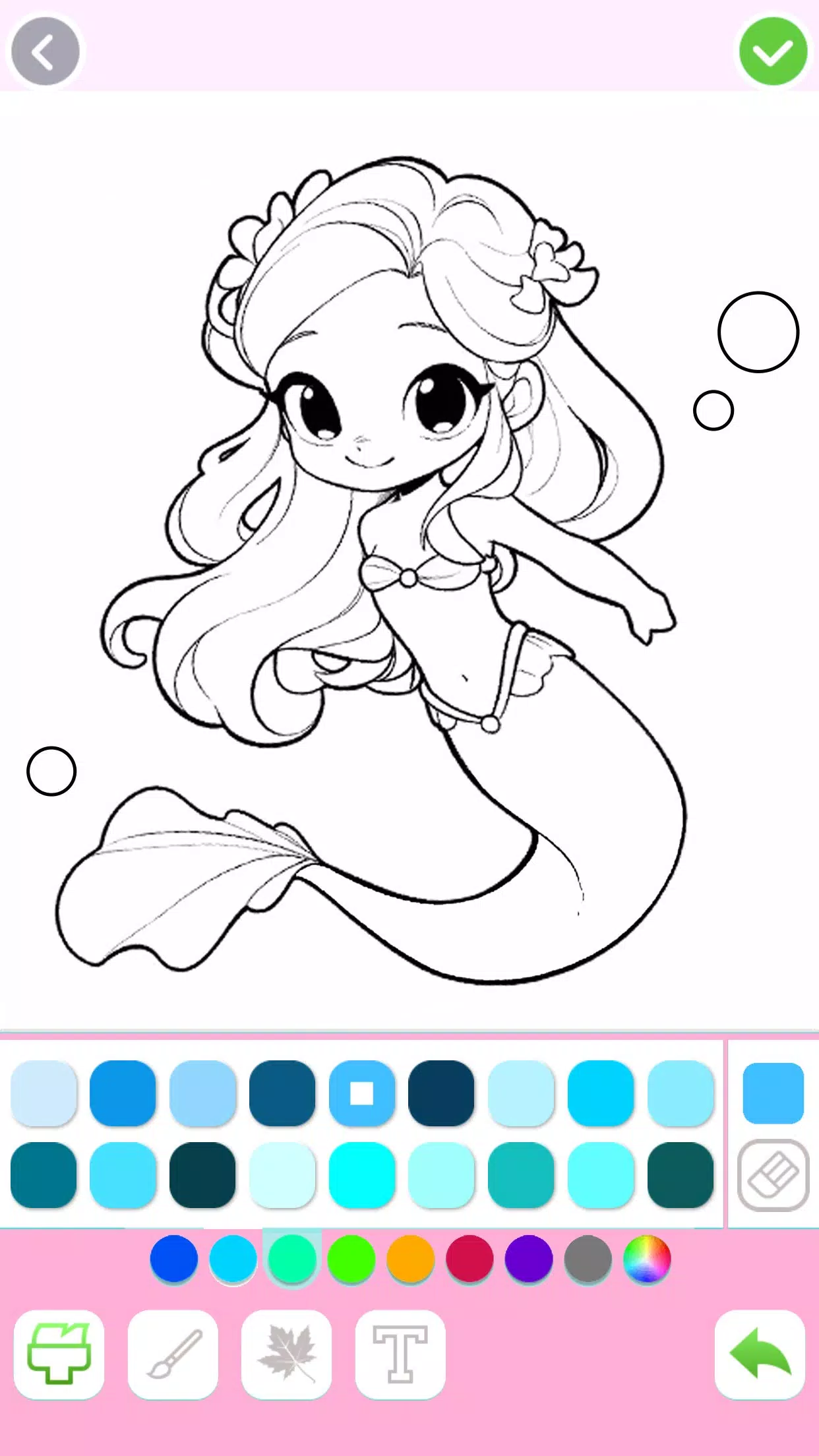 Mermaid Coloring:Mermaid games Ekran Görüntüsü 2