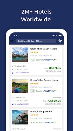 Travala.com: Hotels & Flights Скриншот 1