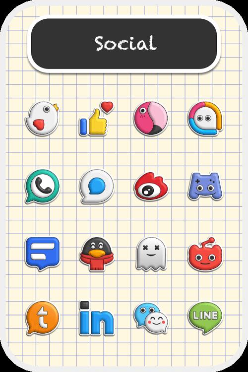 Poppin icon pack 스크린샷 1