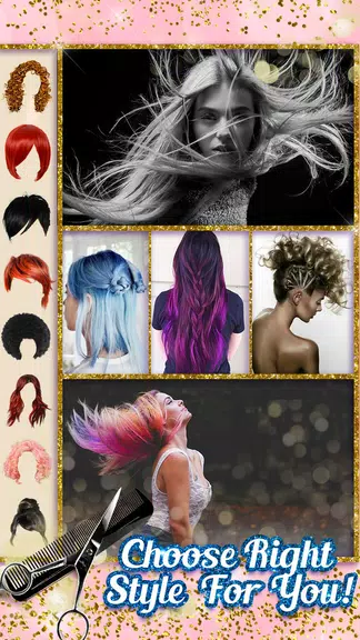 改變髮型美容應用程序：Hair Styler Pro 螢幕截圖 3