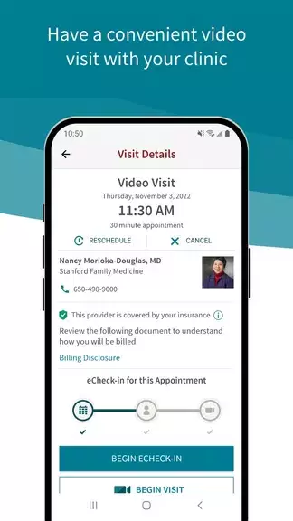 Stanford Health Care MyHealth Captura de pantalla 1