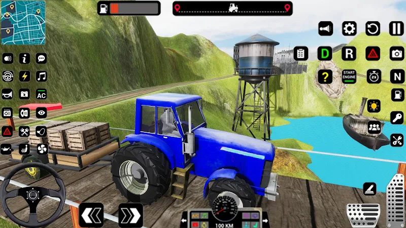 Tractor Trolly Driving Games Schermafbeelding 1