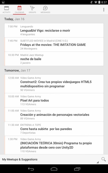 Meetup: eventos locales Screenshot 3