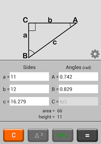 Schermata Triangle Calculator 1