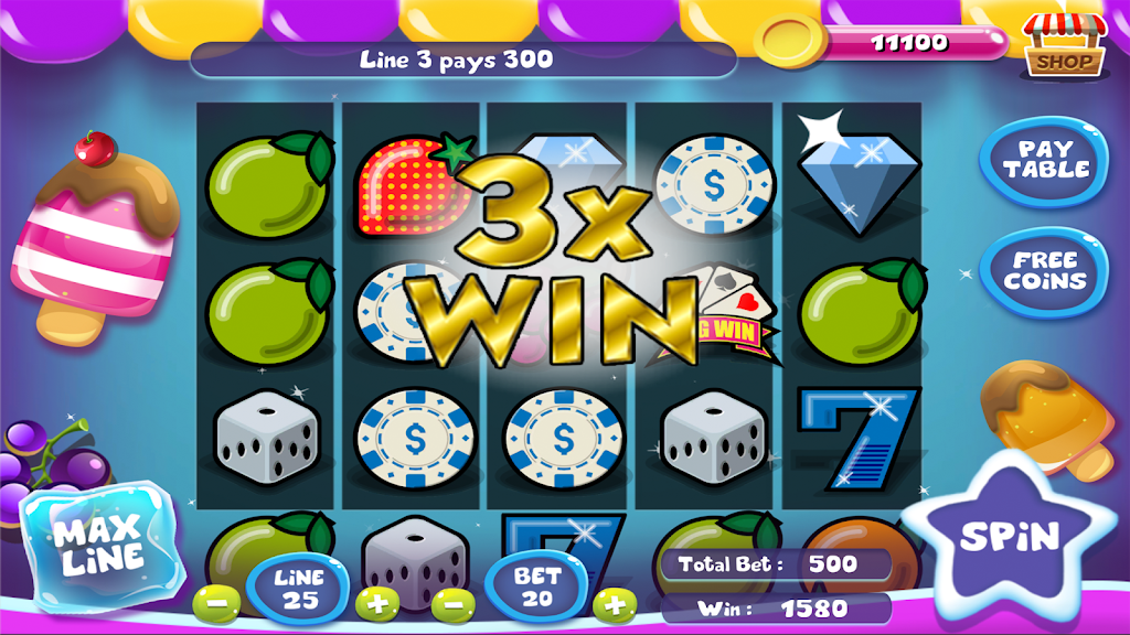 Slot Matchine IceCream - Vegas Casino Slot Games Tangkapan skrin 1