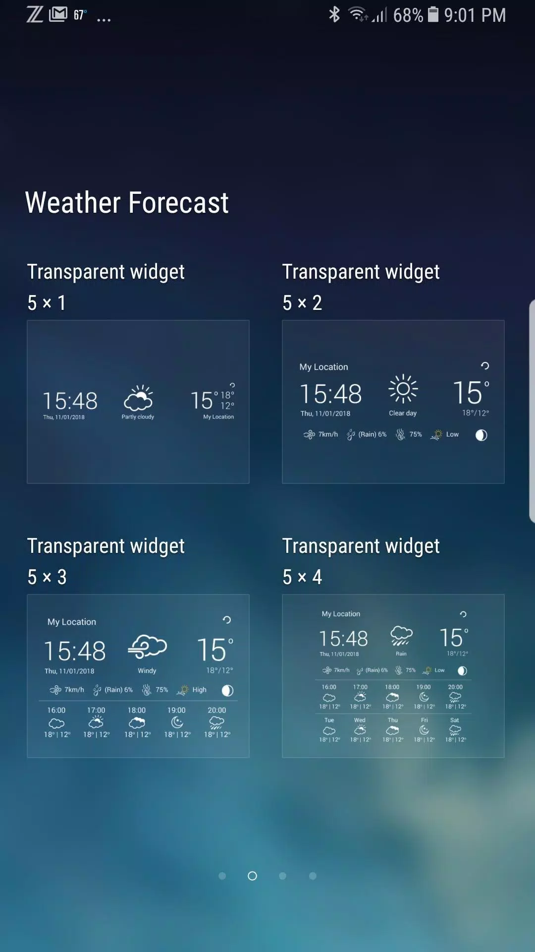 Weather Forecast ဖန်သားပြင်ဓာတ်ပုံ 2