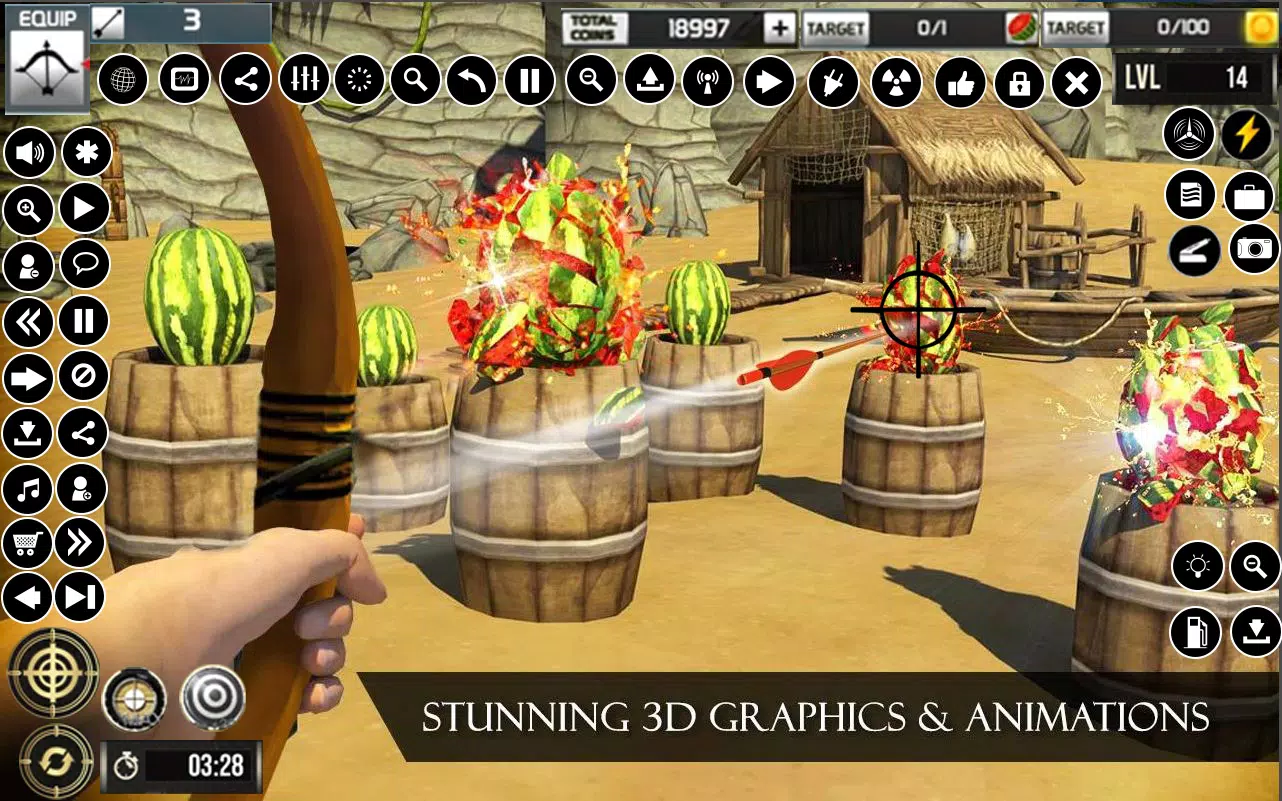 Watermelon Archery Games 3D Zrzut ekranu 1