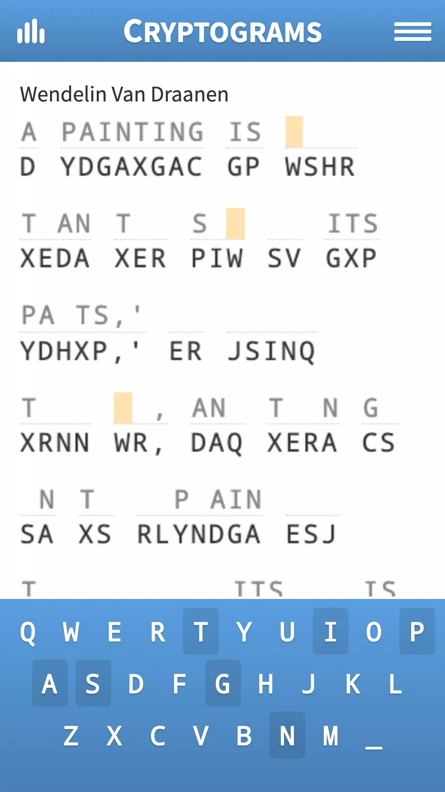 Cryptogram · Puzzle Quotes 螢幕截圖 0