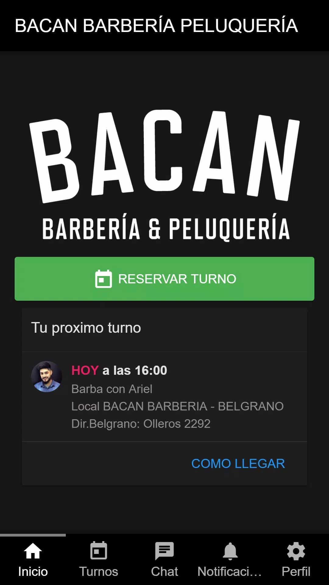 Bacan barbería y peluquería Tangkapan skrin 0