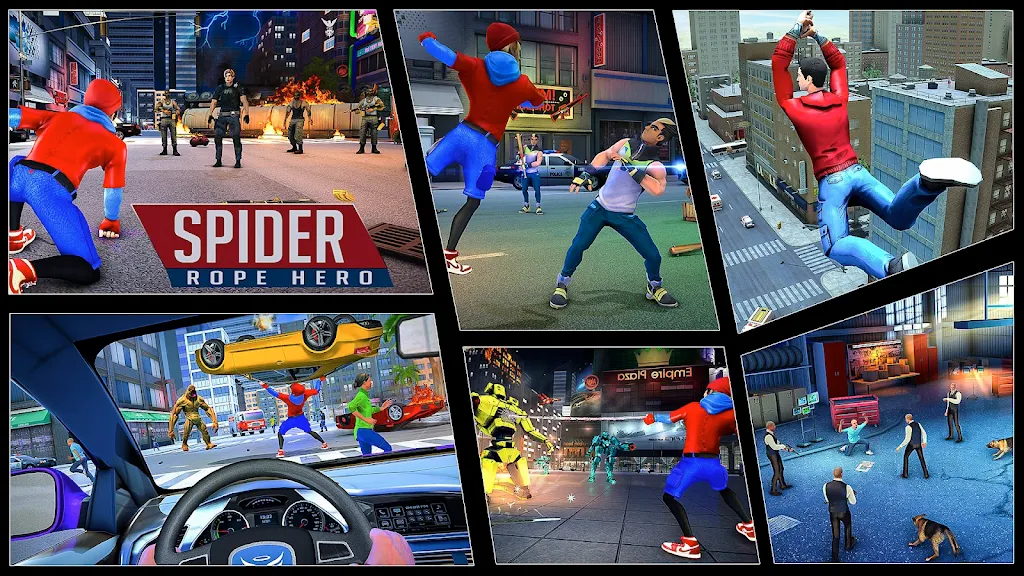 Flying Spider Fight Hero Games 螢幕截圖 0