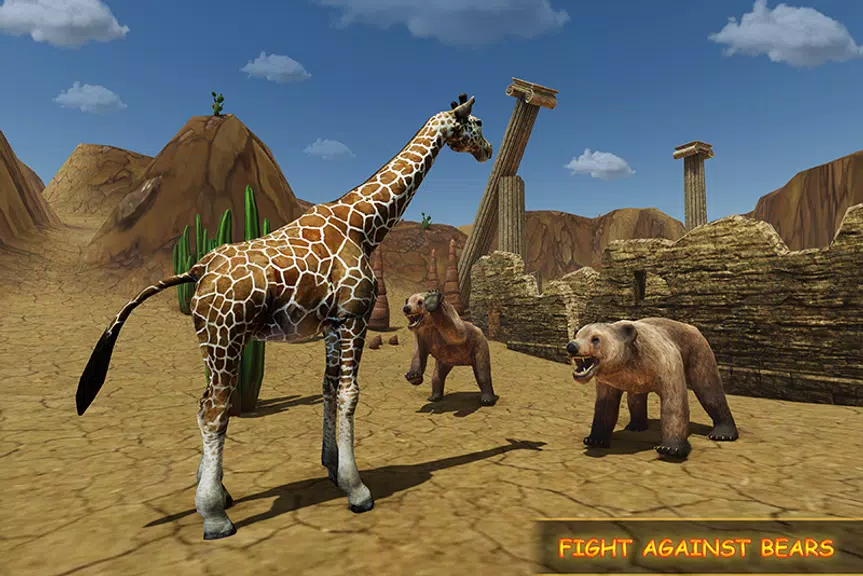 Giraffe Family Life Jungle Sim 螢幕截圖 2